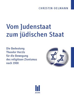 cover image of Vom Judenstaat zum jüdischen Staat